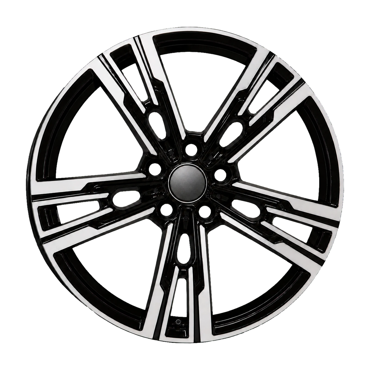 Dorimm DR-0787 Black Machined forged wheel, near-front three-quarter studio view