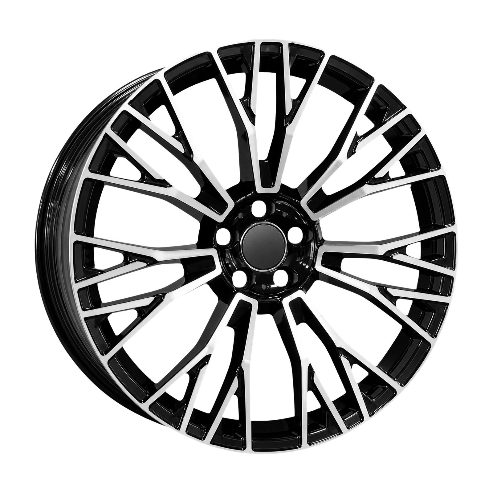 Dorimm DR-0790 Black Machined forged wheel, near-front three-quarter studio view