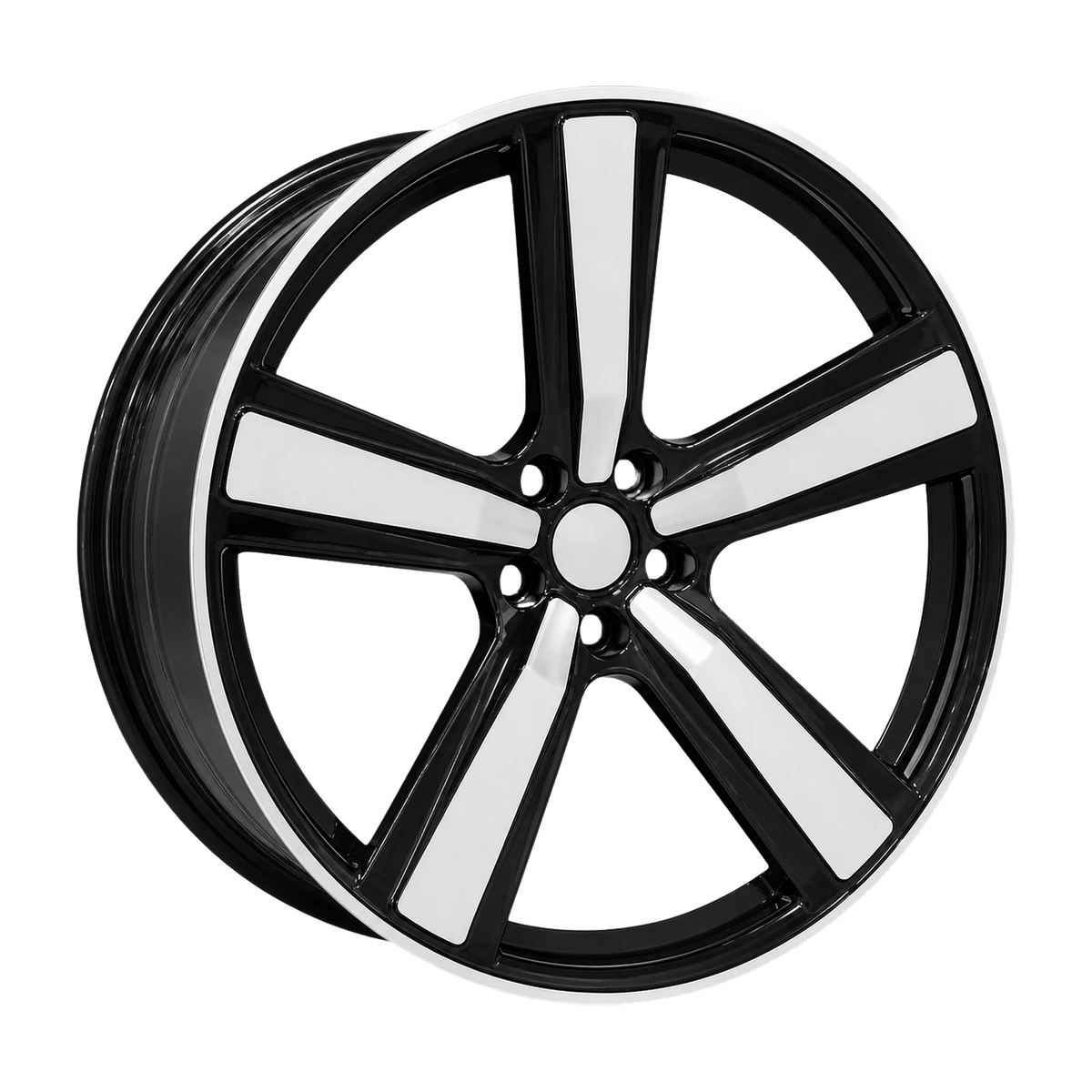 Dorimm DR-0848 Black Machined forged wheel, near-front three-quarter studio view