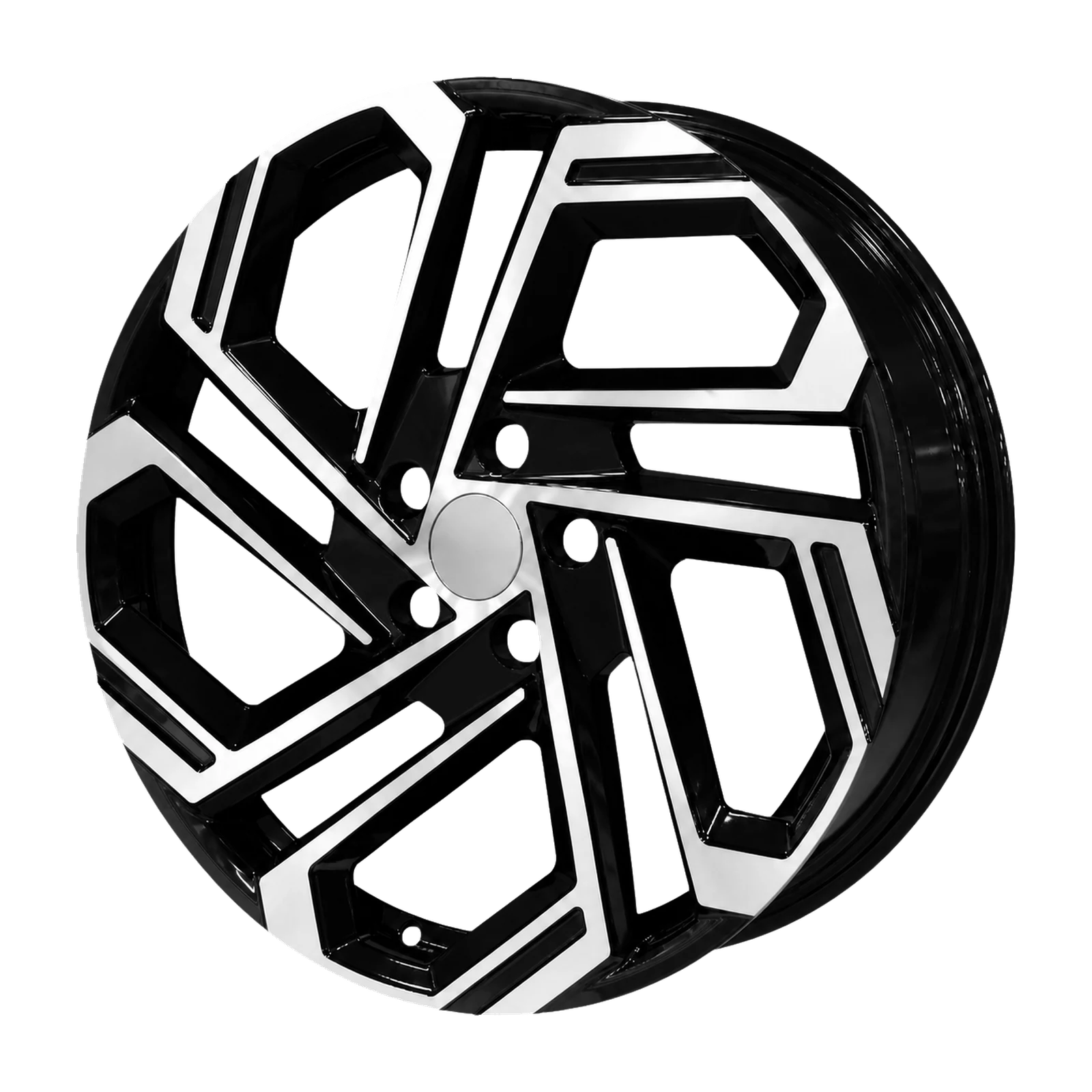 Dorimm DR-0849 Black Machined forged wheel, near-front three-quarter studio view