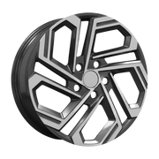 Dorimm DR-0850 Black Machined forged wheel, near-front three-quarter studio view