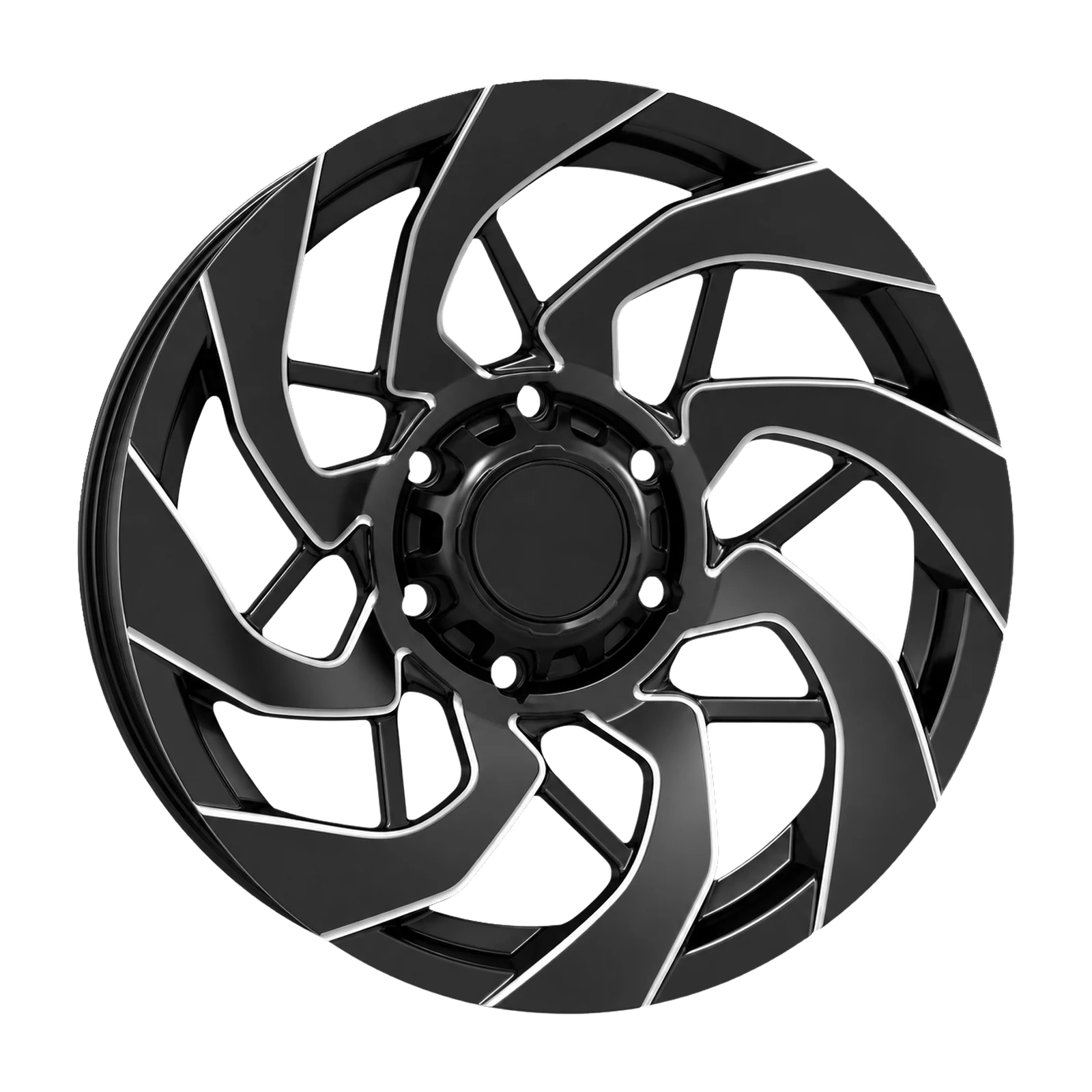 Dorimm DR-0856 Black Machined forged wheel, near-front three-quarter studio view