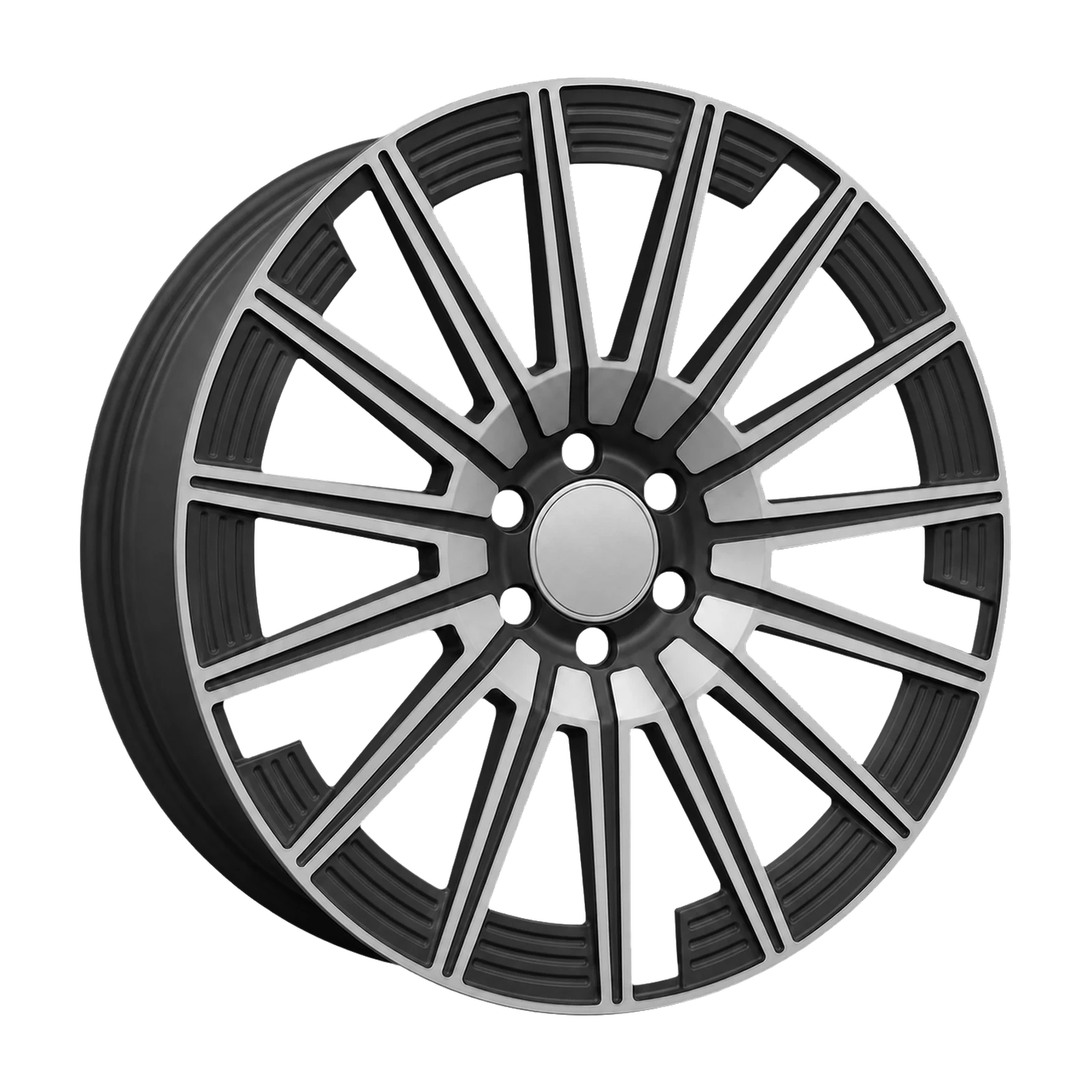 Dorimm DR-0861 Black Machined forged wheel, near-front three-quarter studio view