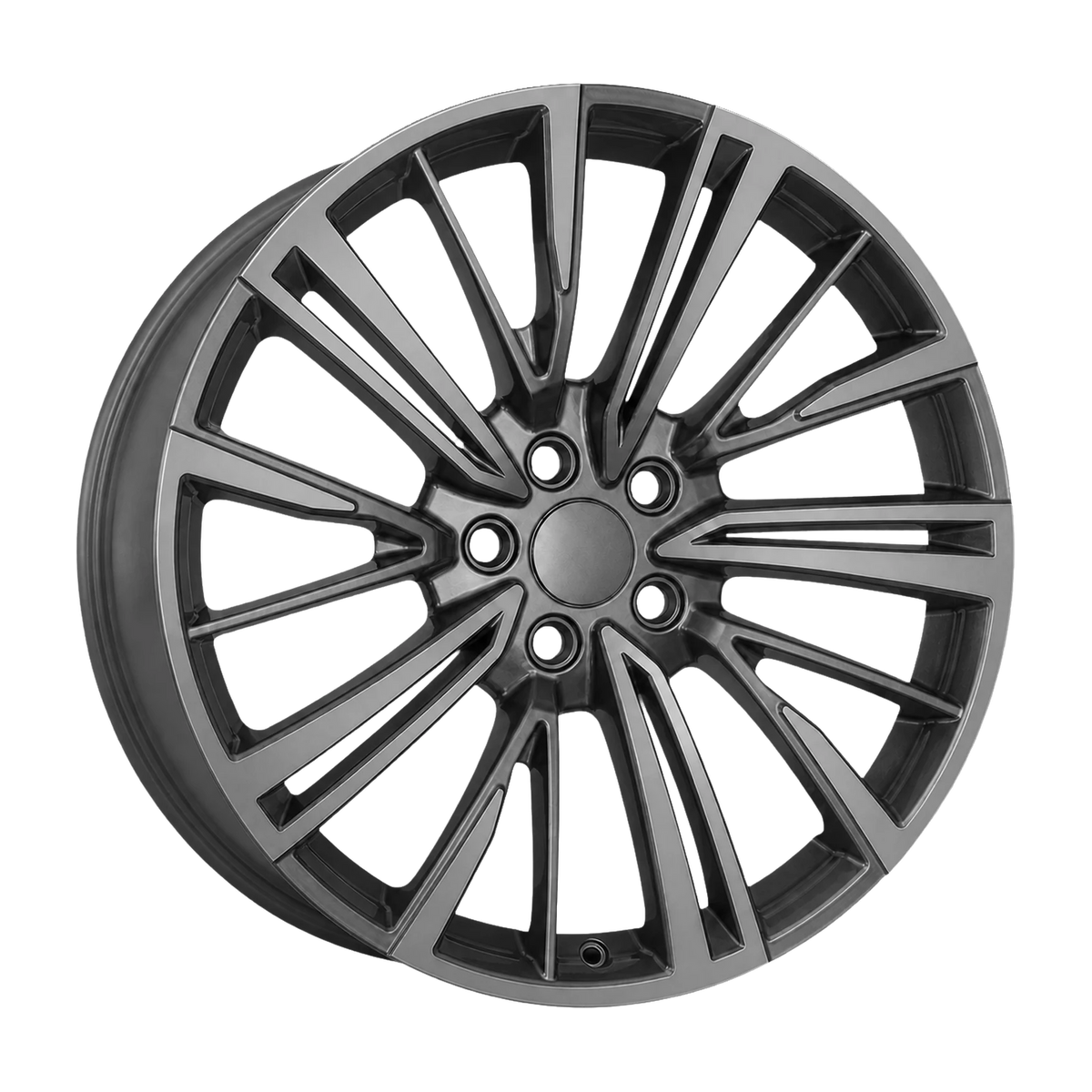 Dorimm DR-0869 Gunmetal forged wheel, near-front three-quarter studio view