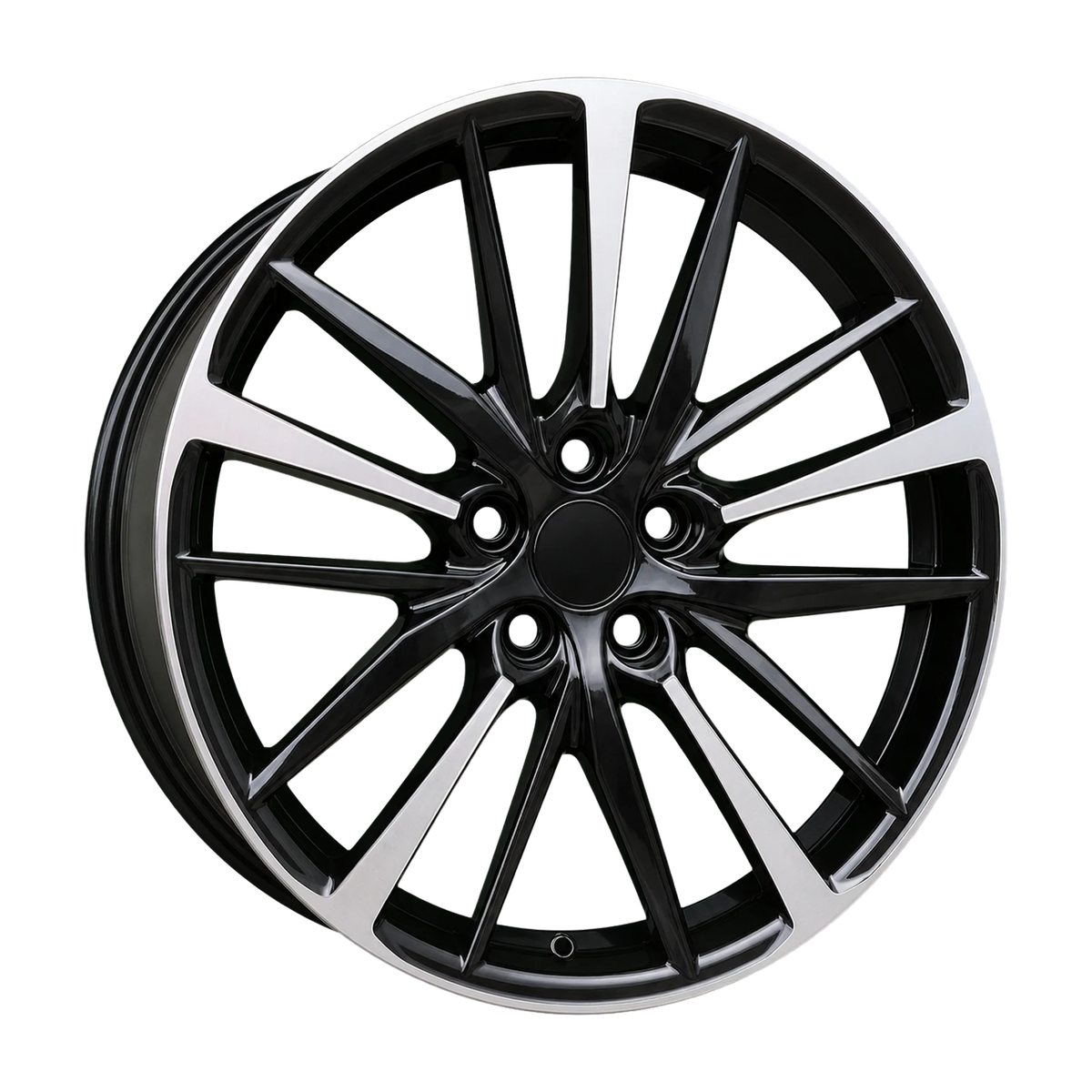 Dorimm DR-0886 Black Machined forged wheel, near-front three-quarter studio view