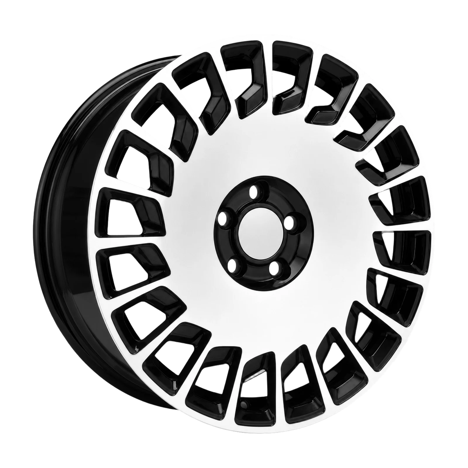 Dorimm DR-0904 Black Machined forged wheel, near-front three-quarter studio view