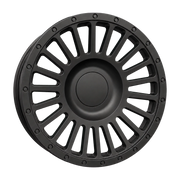 Dorimm DR-0908 Matte Black forged wheel, near-front three-quarter studio view