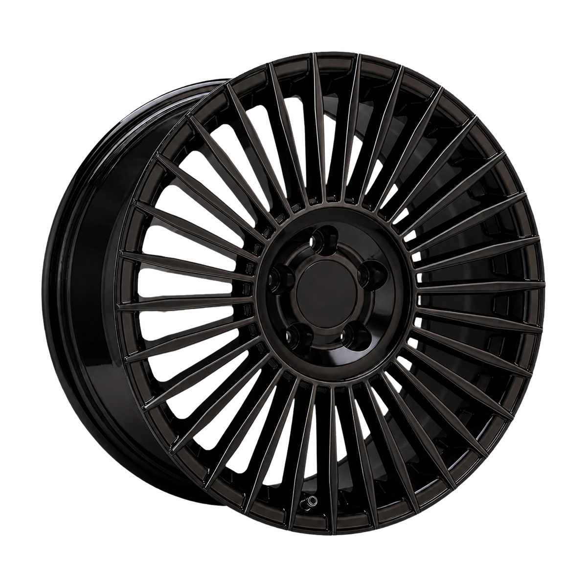 Dorimm DR-0917 Gloss Black forged wheel, near-front three-quarter studio view
