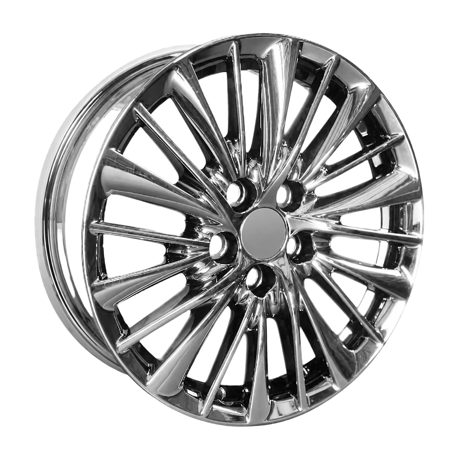 Dorimm DR-0928 Chrome / Polished forged wheel, near-front three-quarter studio view