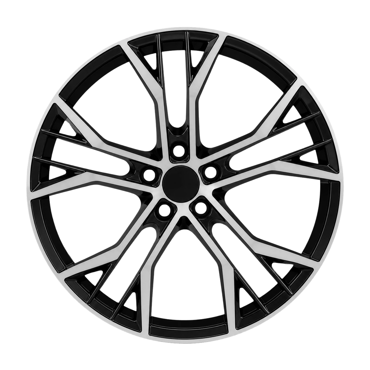 Dorimm DR-0943 Black Machined forged wheel, near-front three-quarter studio view