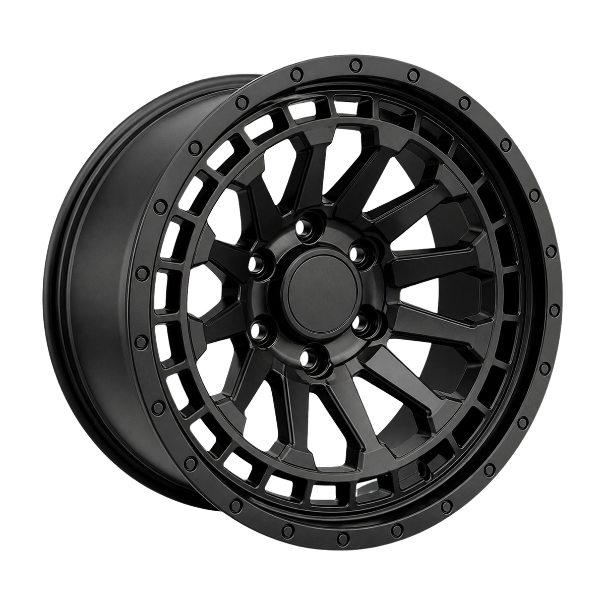 Dorimm DR-0948 Matte Black forged wheel, near-front three-quarter studio view