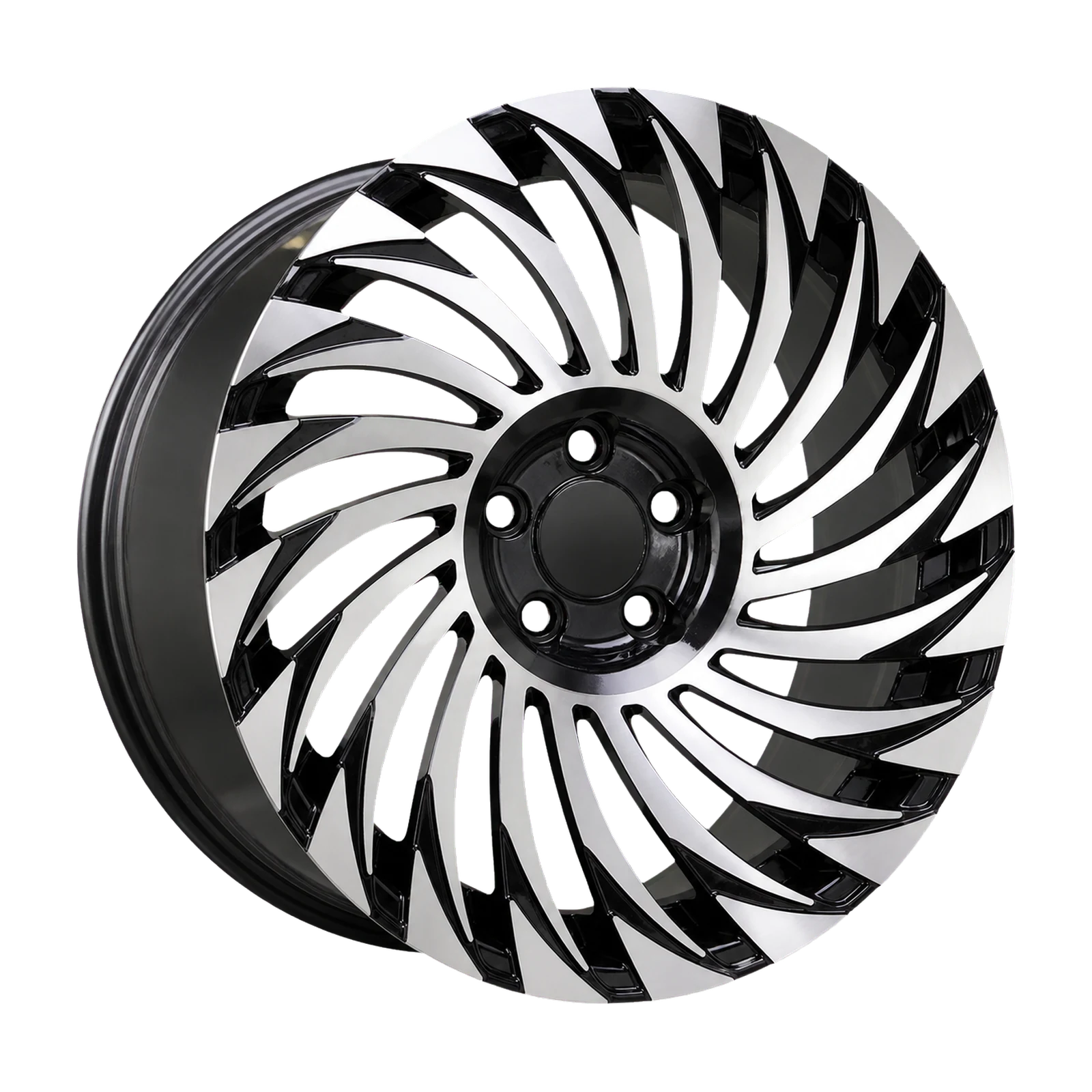 Dorimm DR-0967 Black Machined forged wheel, near-front three-quarter studio view