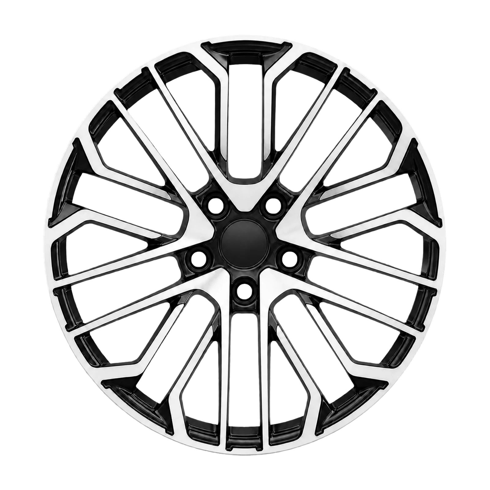 Dorimm DR-1023 Black Machined forged wheel, near-front three-quarter studio view