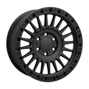 Dorimm DR-1028 Matte Black forged wheel, near-front three-quarter studio view