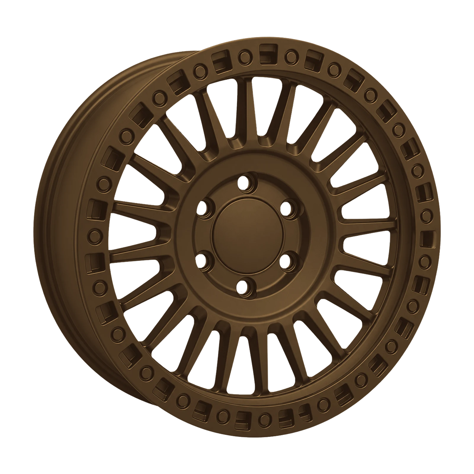 Dorimm DR-1028 Satin Bronze forged wheel, near-front three-quarter studio view