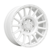 Dorimm DR-1030 White forged wheel, near-front three-quarter studio view