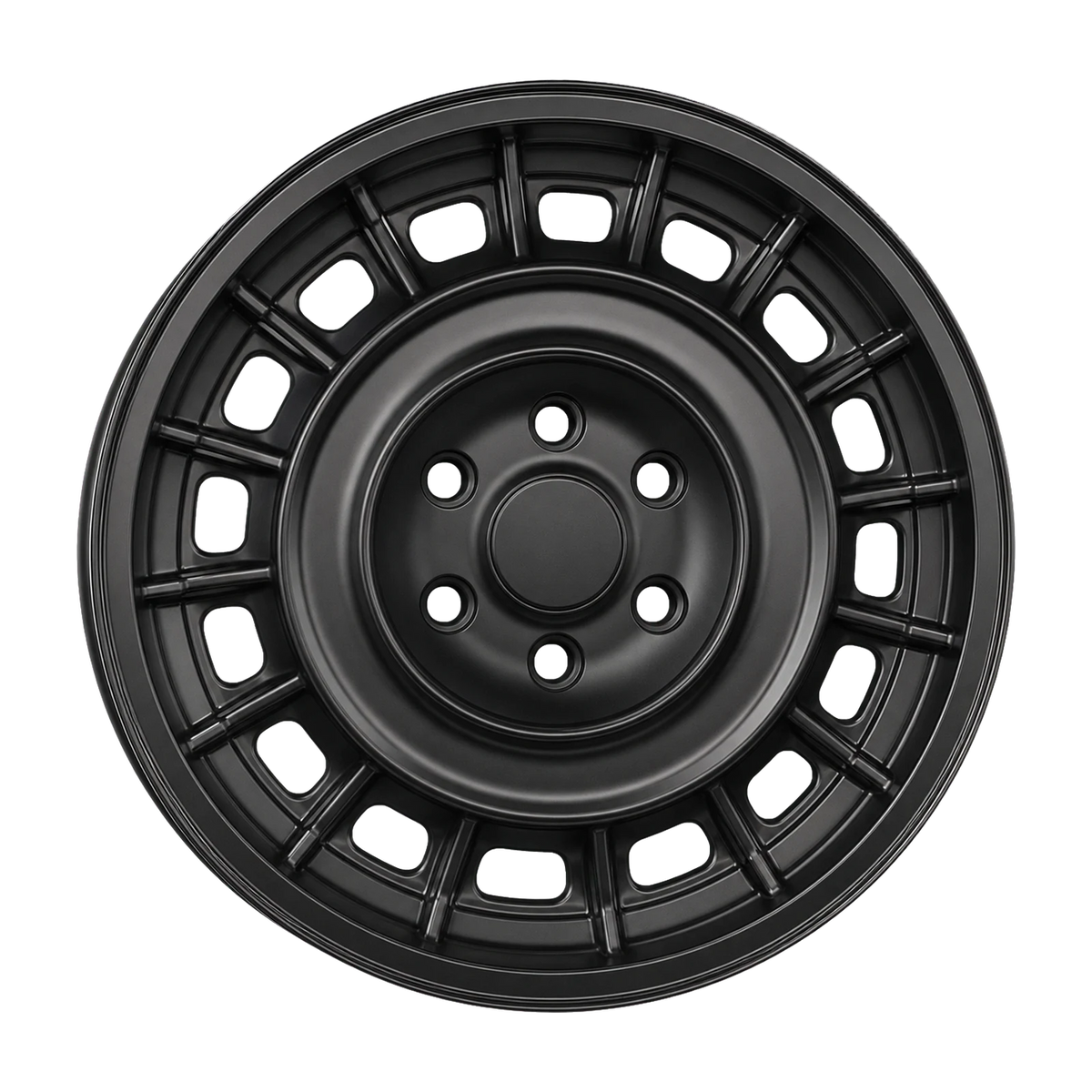 Dorimm DR-1031 Matte Black forged wheel, near-front three-quarter studio view