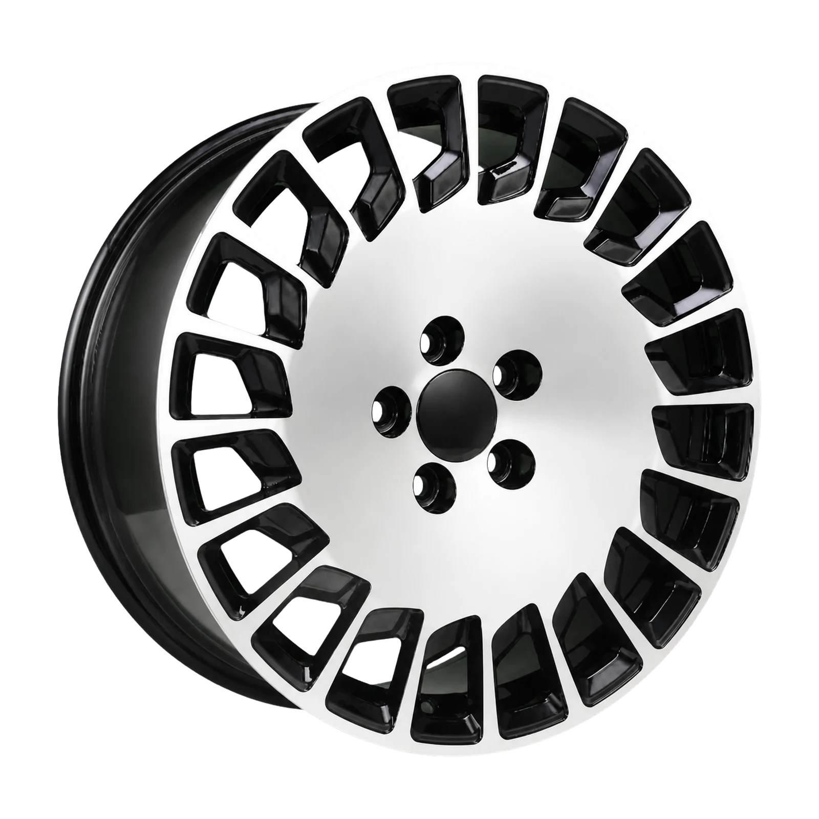 Dorimm DR-1055 Black Machined forged wheel, near-front three-quarter studio view