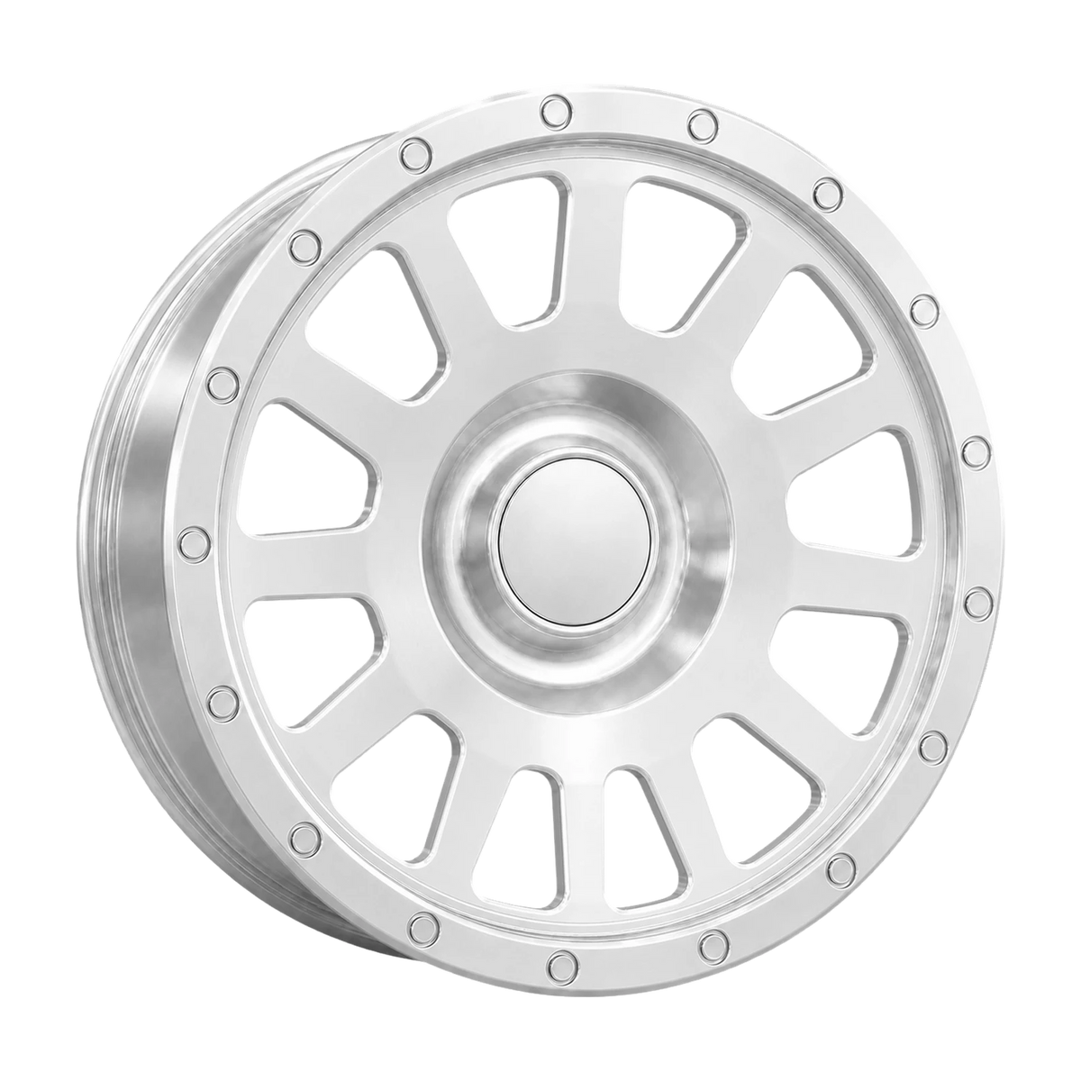 Dorimm DR-1071 Hyper Silver forged wheel, near-front three-quarter studio view