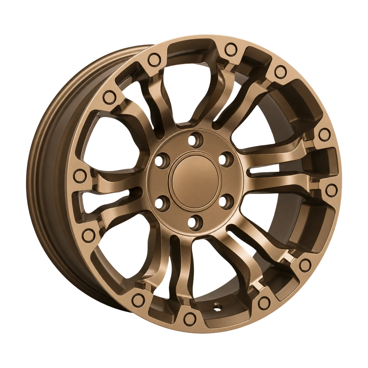 Dorimm DR-1079 Satin Bronze forged wheel, near-front three-quarter studio view