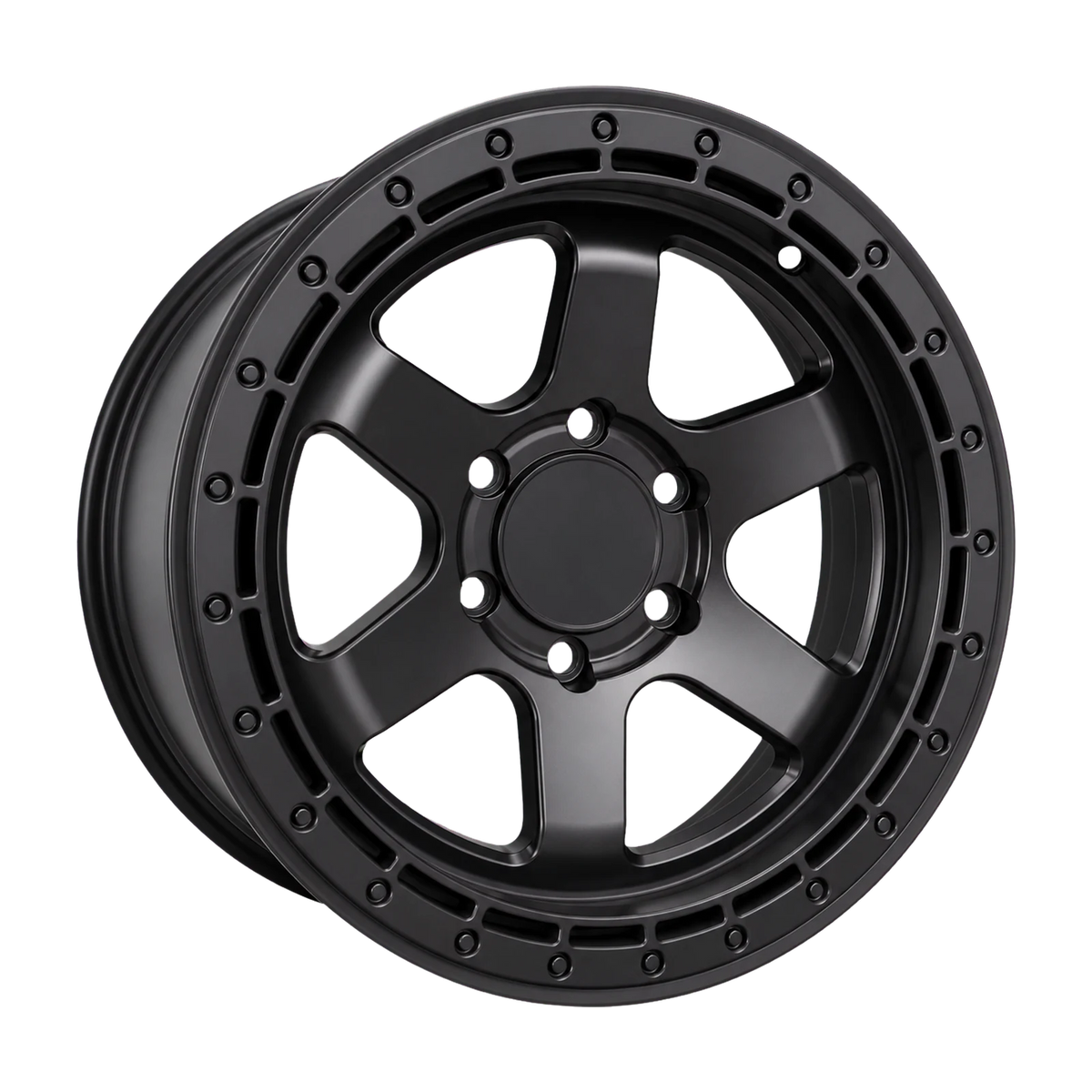 Dorimm DR-1090 Matte Black forged wheel, near-front three-quarter studio view