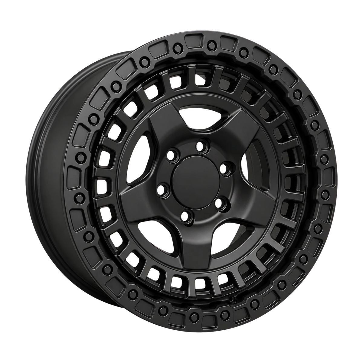 Dorimm DR-1092 Matte Black forged wheel, near-front three-quarter studio view