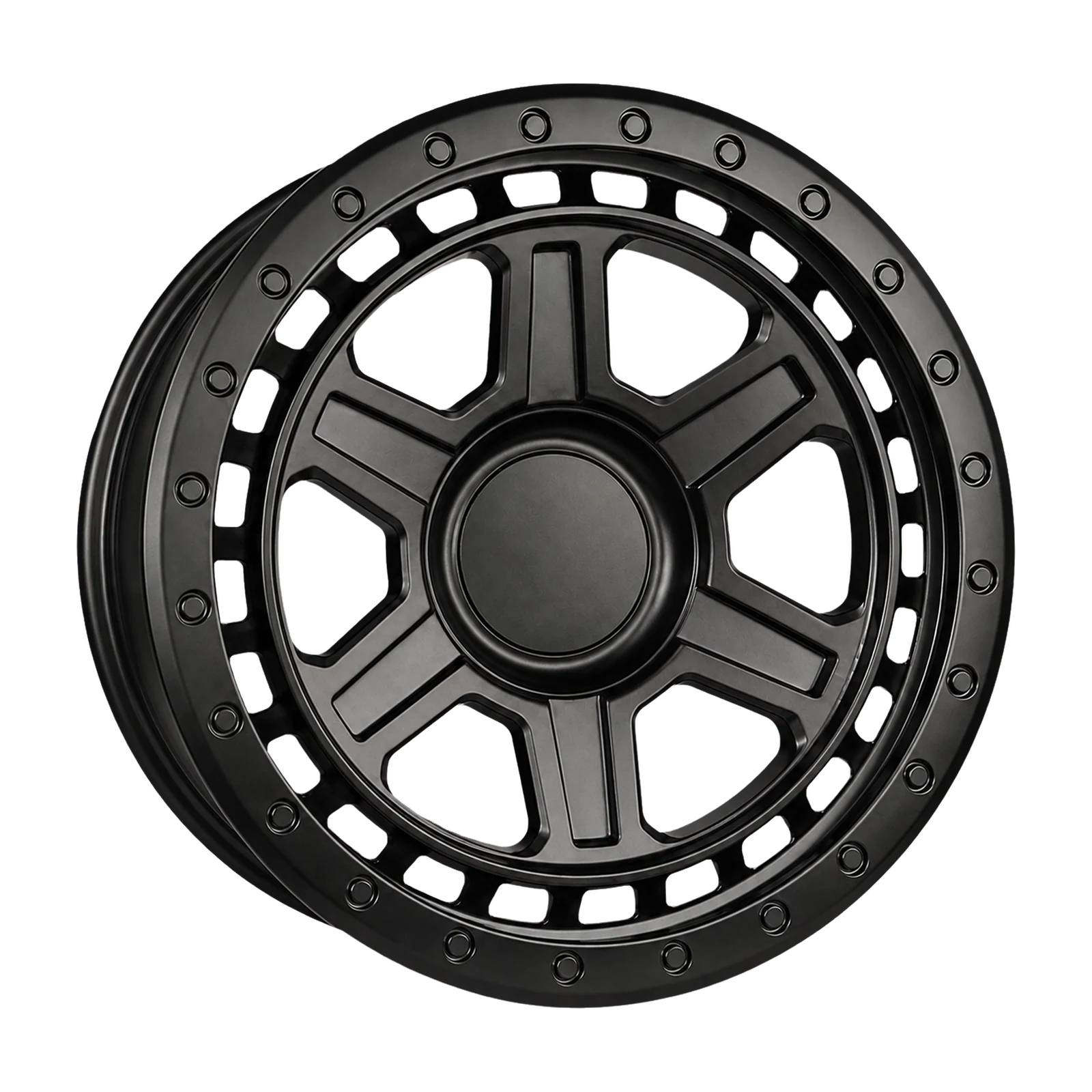 Dorimm DR-1097 Matte Black forged wheel, near-front three-quarter studio view