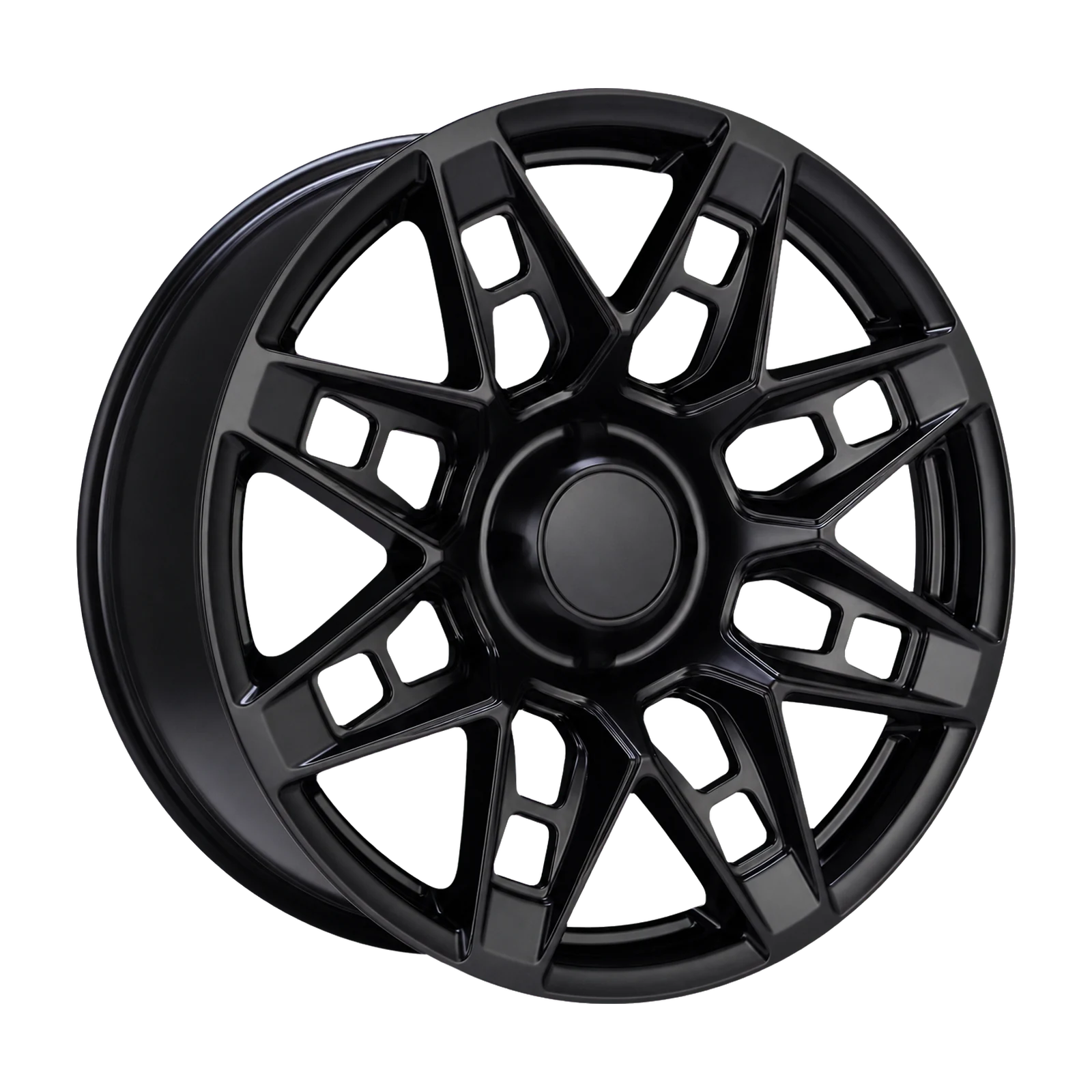 Dorimm DR-1103 Matte Black forged wheel, near-front three-quarter studio view