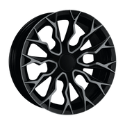 Dorimm DR-1121 Gloss Black forged wheel, near-front three-quarter studio view