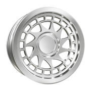 Dorimm DR-1125 Chrome / Polished forged wheel, near-front three-quarter studio view