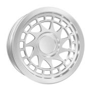 Dorimm DR-1125 Hyper Silver forged wheel, near-front three-quarter studio view