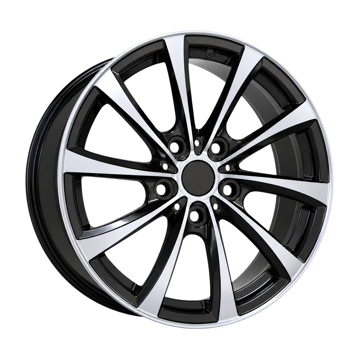 Dorimm DR-1191 Black Machined forged wheel, near-front three-quarter studio view